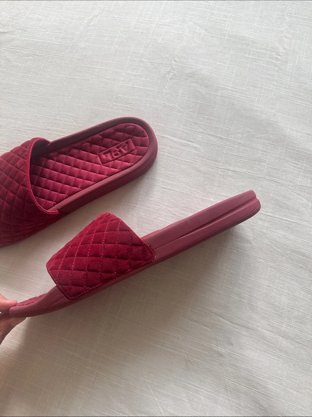 Men’s APL Quilted Burgundy Lusso Slide Sandal